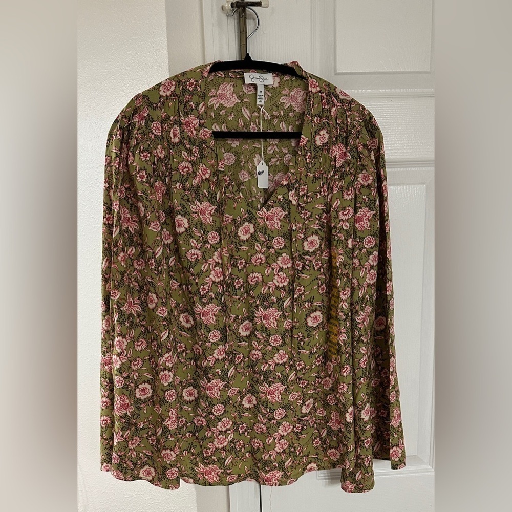 Jessica Simpson Leslie Boho Floral V-Neck Tunic size medium - NWT